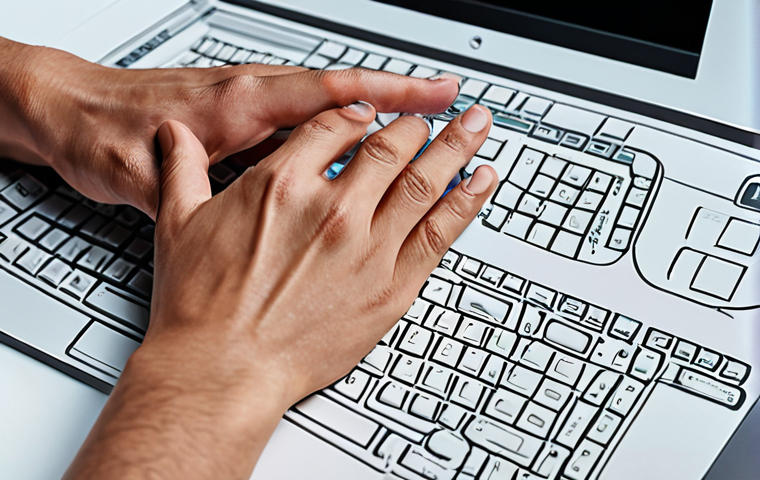 ** Human and AI hands collaborating on a blog post, showcasing the blend of creativity and technology. Focus on a modern, clean aesthetic.

**