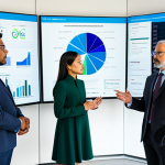 A diverse group of professional individuals, including women and men of various ethnicities, in modest business attire, gathered around a large interactive screen displaying complex data visualizations and ethical frameworks in a modern, well-lit AI research lab. They are engaged in a serious discussion, gesturing towards the screen, representing the critical examination of AI algorithms for bias and the pursuit of accountability. The scene emphasizes collaboration, transparency, and human oversight in ethical AI development, fully clothed, appropriate attire, safe for work, perfect anatomy, correct proportions, natural pose, professional dress, well-formed hands, proper finger count, natural body proportions, high quality, professional photography.